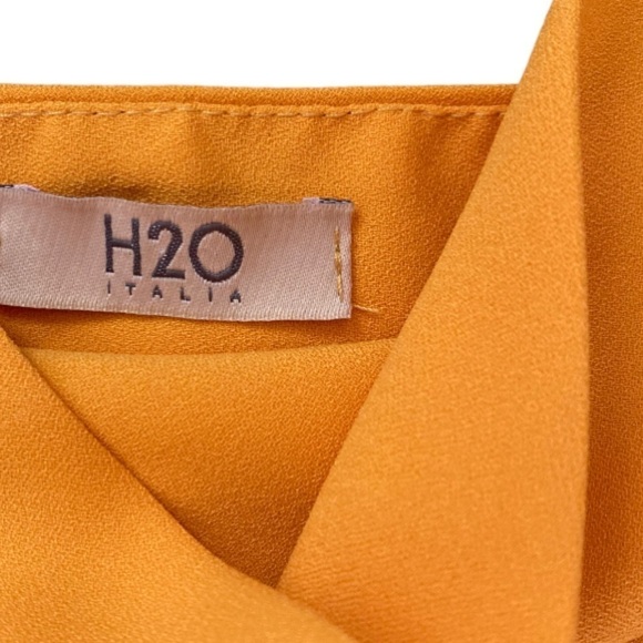 H2O Italia Tinomi Cowl Neck Wide Leg Jumpsuit with detachable Belt in Marigold - Picture 7 of 13